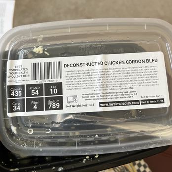 Simple Plan - Deconstructed Chicken Cordon Bleu Label - Health Markets Near Me - Eagan, Minnesota Simple Plan - Deconstructed Chicken Cordon Bleu Label - Health Markets Near Me - Eagan, Minnesota