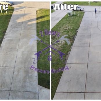 2 Bears Pressure Washing - Before/after concrete cleaning - Pressure Washers Near Me - Montgomery, Texas 2 Bears Pressure Washing - Before/after concrete cleaning - Pressure Washers Near Me - Montgomery, Texas