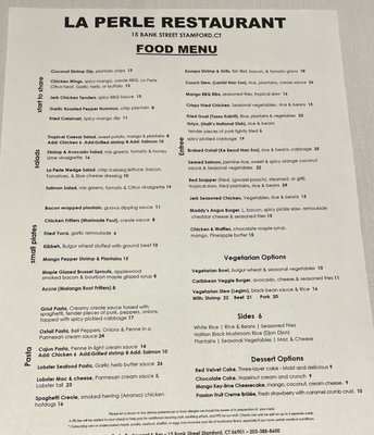 Menu photo 1 La Perle Stamford, CT