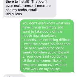 Text message from the "manager" Text message from the "manager"
