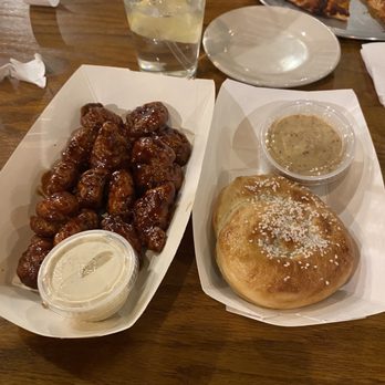 Yorkholo Brewing Company - Yorkholo bbq wings and a pub pretzel. - New American Near Me - Mansfield, Pennsylvania Yorkholo Brewing Company - Yorkholo bbq wings and a pub pretzel. - New American Near Me - Mansfield, Pennsylvania