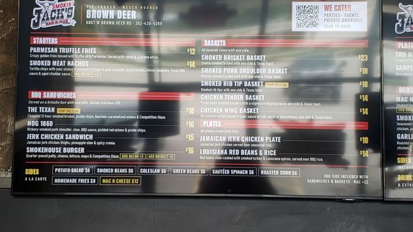Menu photo 2 Smokin' Jack's BBQ Milwaukee, WI