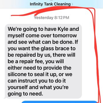 Infinity Fish - Example of terrible CS. - Aquarium Services Near Me - Stafford, Texas Infinity Fish - Example of terrible CS. - Aquarium Services Near Me - Stafford, Texas