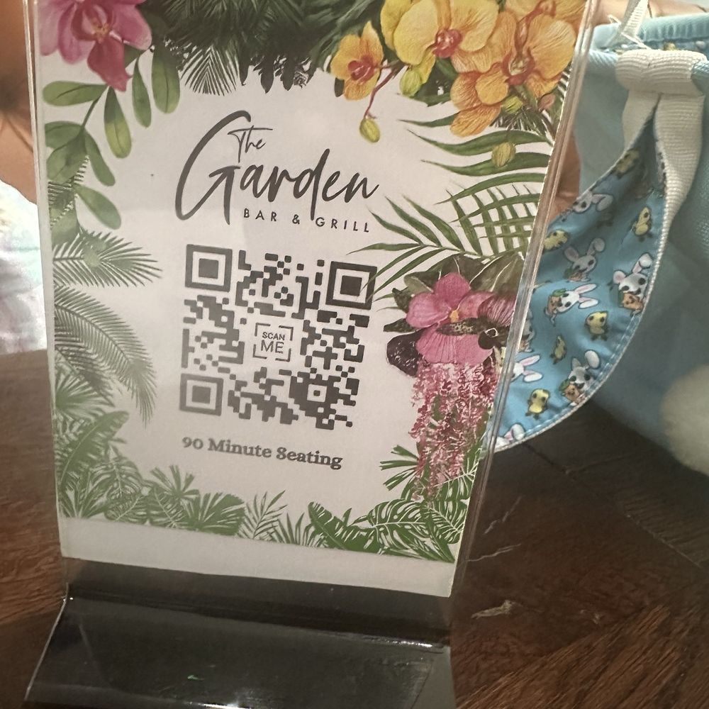 The Garden Bar And Grill - Menu Barcode Sign - Latin American Near Me - Brooklyn, New York The Garden Bar And Grill - Menu Barcode Sign - Latin American Near Me - Brooklyn, New York