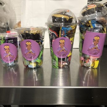 Jade's Snack Shoppe - Candy cups 8oz, 16oz, 20oz, 24oz available - Desserts Near Me - Brooklyn, New York