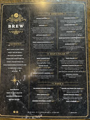 Menu photo 3 City Brew Hall Wahpeton, ND
