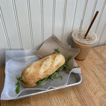 Bōm Dough - doce de leite latte & tomato, pesto and fresh mozzarella sandwich - Breakfast & Brunch Near Me - Cambridge, Massachusetts Bōm Dough - doce de leite latte & tomato, pesto and fresh mozzarella sandwich - Breakfast & Brunch Near Me - Cambridge, Massachusetts