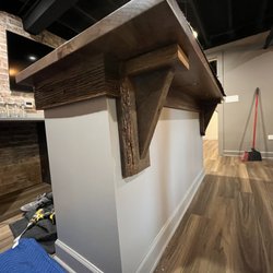 Willson Woodworking - Barnwood and Walnut bar top