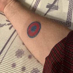 Have Fun Be Lucky Tattoo - Two mos later - holding up nice!