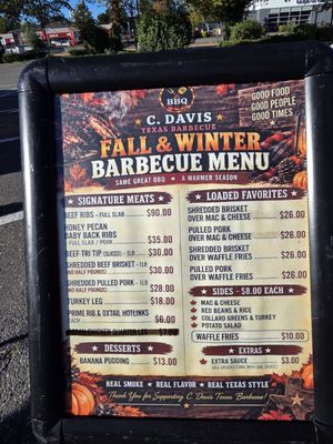 Menu photo 1 C. Davis Texas BBQ Seattle, WA Menu photo 1 C. Davis Texas BBQ Seattle, WA