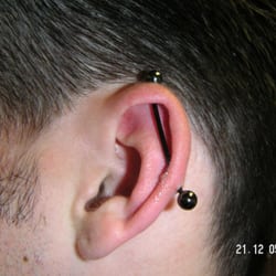 Rawviolet Body Piercing & Tattoo - Industrial piercing by Michelle RawViolets