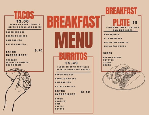 Menu photo 2 Tacos Jimenez Center, TX