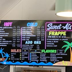 Sweet Al's Cafe - Drink menu