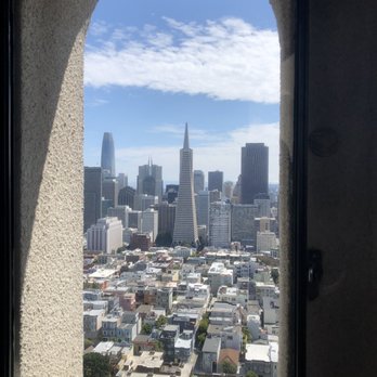 Coit Tower - View from the top of Coit Tower looking downtown. - Landmarks & Historical Buildings Near Me - San Francisco, California Coit Tower - View from the top of Coit Tower looking downtown. - Landmarks & Historical Buildings Near Me - San Francisco, California