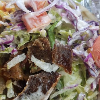 Extreme Hummus - Beef & Lamb gyro with dried up meat - Mediterranean Near Me - Citrus Heights, California