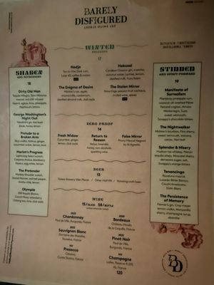 Menu photo 2 Barely Disfigured Brooklyn, NY