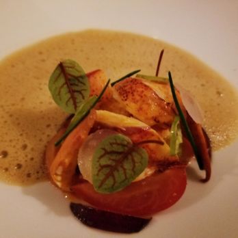 Bouillon Bilk - lobster (bisque, carrot, gochujang) $27 - Modern European Near Me - Montreal, Quebec