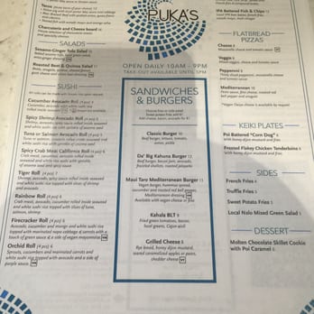 Puka's - Menu 8.2.15 - Bars Near Me - Honolulu, Hawaii