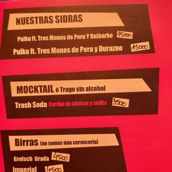 Tres Monos - Menu as of February 2024 - Cocktail Bars Near Me - Buenos Aires, C Tres Monos - Menu as of February 2024 - Cocktail Bars Near Me - Buenos Aires, C