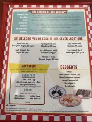 Menu photo 1 Ze's Diner Prior Lake, MN