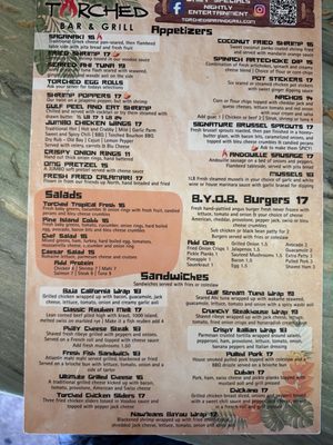 Menu photo 1 Torched Bar & Grill Cape Coral, FL Menu photo 1 Torched Bar & Grill Cape Coral, FL