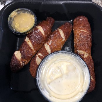 Roots - Homemade pretzel appetizer. Delish! Loved the dipping cheese. Mmmm. - Barbeque Near Me - Almont, Michigan Roots - Homemade pretzel appetizer. Delish! Loved the dipping cheese. Mmmm. - Barbeque Near Me - Almont, Michigan