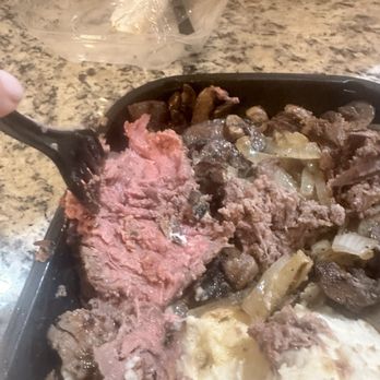 Applebee's Grill + Bar - Again look at the fork rake of the meat. Just soft and mushy. - Sports Bars Near Me - Hurricane, West Virginia Applebee's Grill + Bar - Again look at the fork rake of the meat. Just soft and mushy. - Sports Bars Near Me - Hurricane, West Virginia