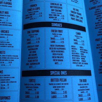 Sycamore Drive-In - Menu - Ice Cream & Frozen Yogurt Near Me - Demotte, Indiana