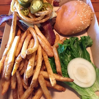 Twisted Root Burger - The Western with a side of fries - Burgers Near Me - Bedford, Texas Twisted Root Burger - The Western with a side of fries - Burgers Near Me - Bedford, Texas