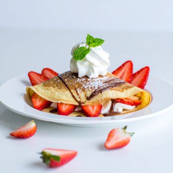 Cafe Crepes Square - Strawberry Nutella Cream - Breakfast & Brunch Near Me - Savannah, Georgia Cafe Crepes Square - Strawberry Nutella Cream - Breakfast & Brunch Near Me - Savannah, Georgia