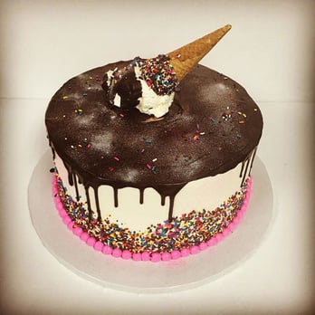 Fefe Cakes - a chocolate cake with ice cream and sprinkles - Cupcakes Near Me
