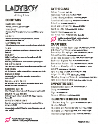 Menu photo 2 Ladyboy Richmond, VIC
