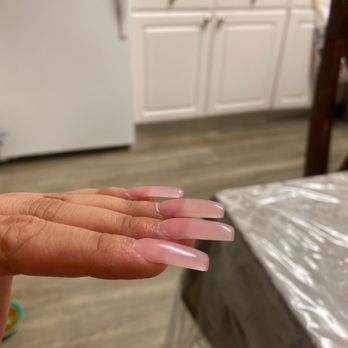 4Seasons Nails & Spa - Nails are THICK like pistachio shells. If you zoom in to the middle finger its almost cracked at the base - Nail Salons Near Me - Campbell, California 4Seasons Nails & Spa - Nails are THICK like pistachio shells. If you zoom in to the middle finger its almost cracked at the base - Nail Salons Near Me - Campbell, California