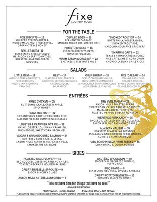 Menu photo 6 Fixe Austin's Southern House Austin, TX Menu photo 6 Fixe Austin's Southern House Austin, TX