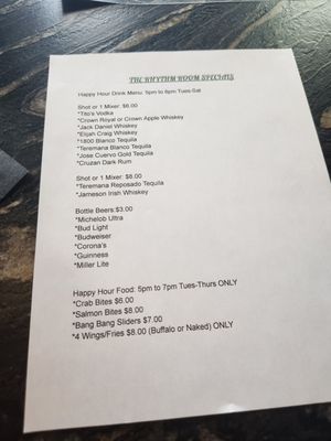 Menu photo 1 The Rhythm Room Hampton, VA