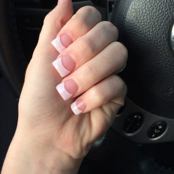 OP Nails - I hate this place. My nails are not flared. A pink powder over the WHOLE nail even after I said how I wanted my nails. - Nail Salons Near Me - San Antonio, Texas