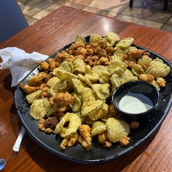Charleston Sports Pub - The Fried Pickle Chips and banana peppers, but mostly breading!