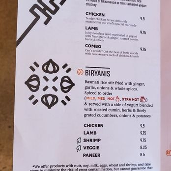 Tarka Indian Kitchen - Kabob & Biryani menu - Indian Near Me - Houston, Texas