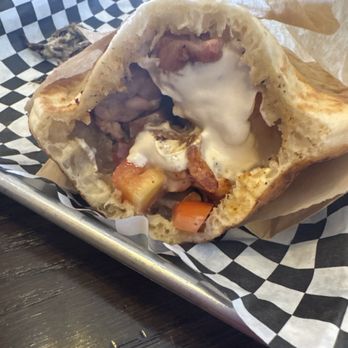 Asli Mediterranean Grill - Chicken kabob in a pita.  Very tender and delicious! - Kebab Near Me - Denver, Colorado