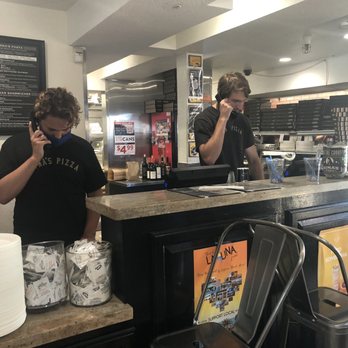 Gina's Pizza - Masks down below noses. - Italian Near Me - Laguna Beach, California Gina's Pizza - Masks down below noses. - Italian Near Me - Laguna Beach, California