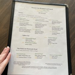 Bonnie's - Menu