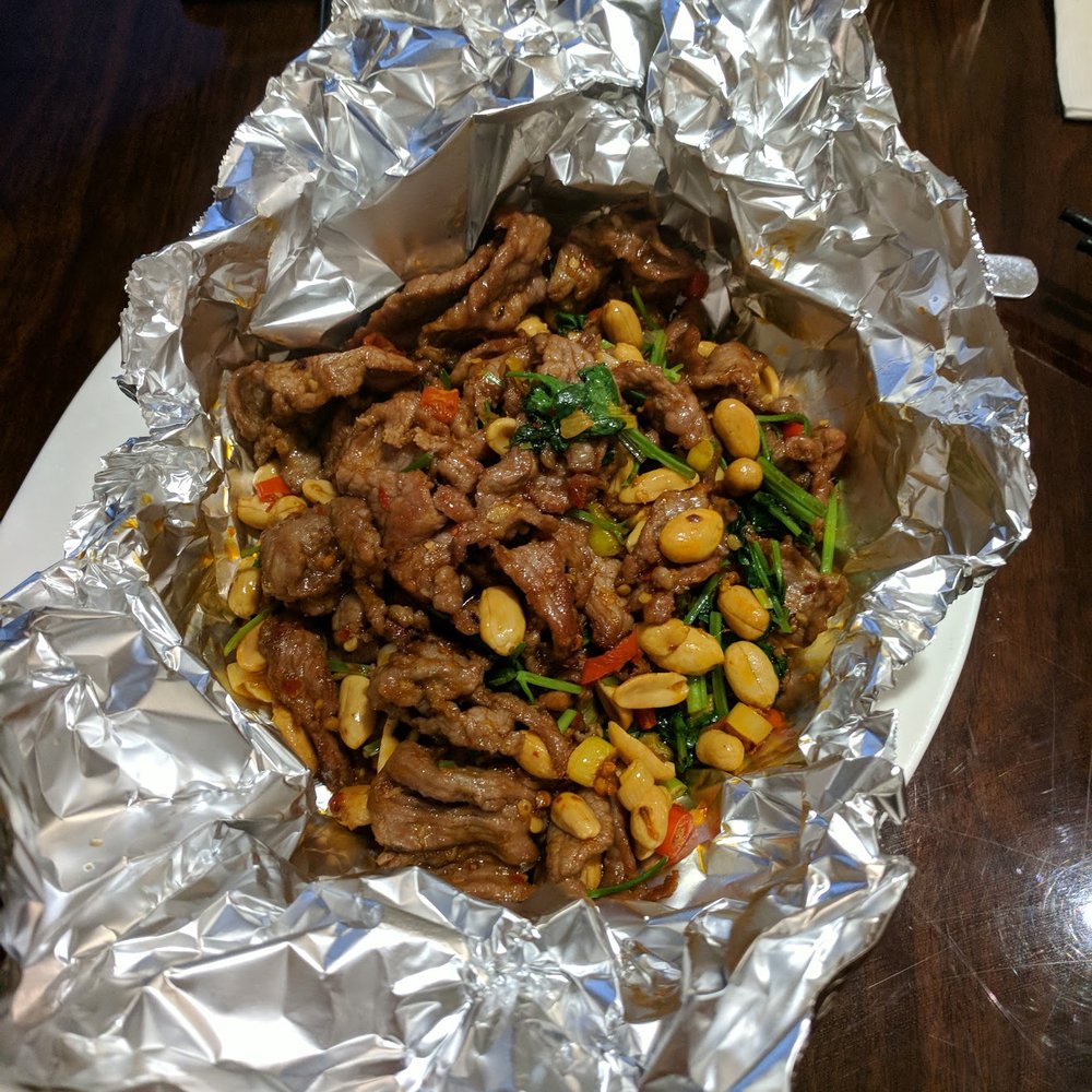 Five Spices House - Boston - Lamb in foil - Szechuan Near Me - Boston, Massachusetts Five Spices House - Boston - Lamb in foil - Szechuan Near Me - Boston, Massachusetts