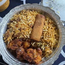 Spring roll, Boneless Chicken Biryani Spring roll, Boneless Chicken Biryani
