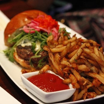 Haven Craft Kitchen + Bar - Bad shot of the Haven Burger. - New American Near Me - Orange, California