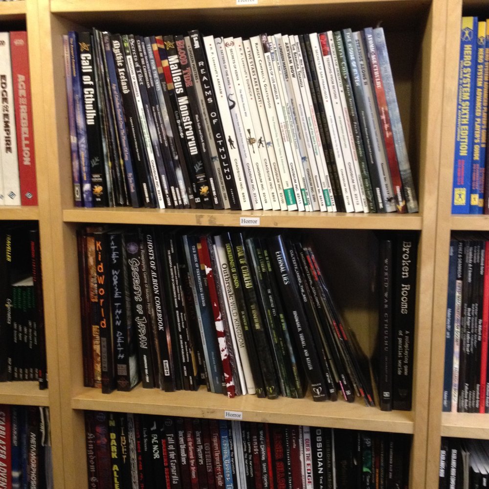 Patriot Games - Little side room is packed with guides and manuals - Hobby Shops Near Me - Sheffield, XSY