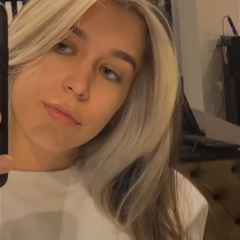 Tangles Salon - "Peek a Boo" with white blonde money piece with dark brown. - Hair Stylists Near Me - Rancho Cucamonga, California Tangles Salon - "Peek a Boo" with white blonde money piece with dark brown. - Hair Stylists Near Me - Rancho Cucamonga, California