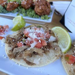 Street tacos and Korean wings