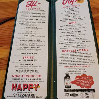 Hi-Top Tavern - Menu (Oct 2021) - Bars Near Me - Portland, Oregon Hi-Top Tavern - Menu (Oct 2021) - Bars Near Me - Portland, Oregon