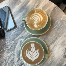 Decaf Mocha Latte and Coffee Latte