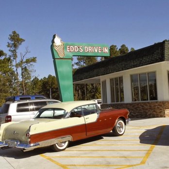 Edd's Drive-In - a classic car parked in front of a restaurant - Burgers Near Me - Moss Point, Mississippi